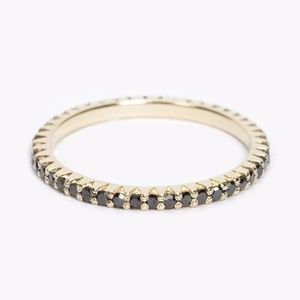Black Diamond Micro Pave in 14K Yellow Gold